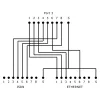 InLine Cat.5e ISDN T-adapter RJ45 stekker naar 2x RJ45 bus 15cm