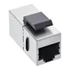 InLine RJ45-module bus-naar-bus SNAP-In Cat.6 STP, zwart/zilver
