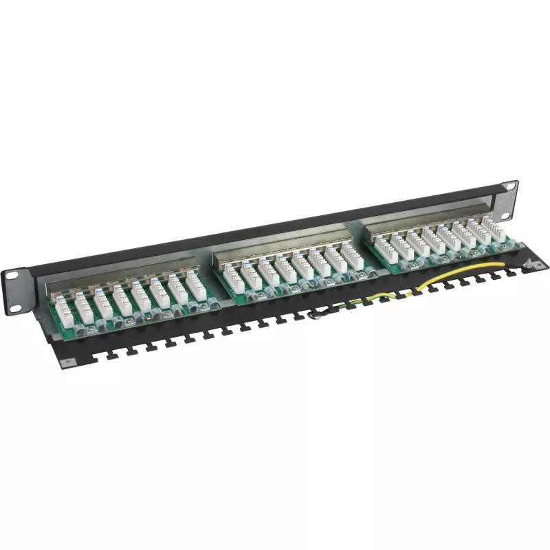 InLine patchpanel 19 inch Cat.5e 24 poort 1U zwart RAL9005