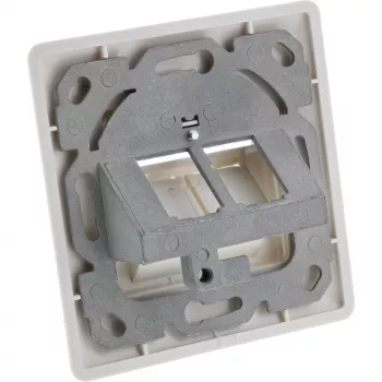 InLine framset voor 2x RJ45 bu/LSA-inzet, Keystone SNAP-In, RAL9010