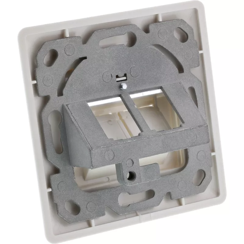 InLine framset voor 2x RJ45 bu/LSA-inzet, Keystone SNAP-In, RAL9010