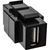 InLine USB 2.0 Snap-In module, USB 2.0 A bus/bus, witte behuizing