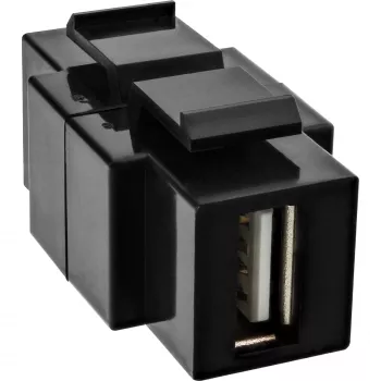 InLine USB 2.0 Snap-In module, USB 2.0 A bus/bus, witte behuizing