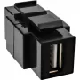 InLine USB 2.0 Snap-In module, USB 2.0 A bus/bus, witte behuizing