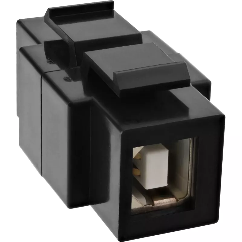 InLine USB 2.0 Snap-In module, USB 2.0 A bus/bus, witte behuizing