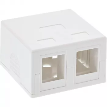InLine opbouwdoos voor Keystone 2x RJ45 wit 76202B
