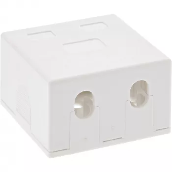 InLine opbouwdoos voor Keystone 2x RJ45 wit 76202B
