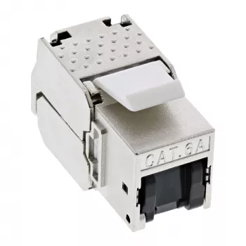 InLine RJ45 Keystone Jack Snap-In-module Cat.6a, met stofkap zwart