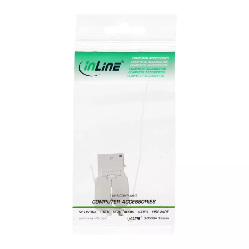 InLine RJ45 Keystone Jack Snap-In-module Cat.6a, met stofkap zwart