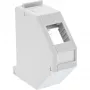 InLine Keystone-houder voor DIN-rail, 1-poort, lichtgrijs