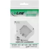 InLine Keystone-houder voor DIN-rail, 1-poort, lichtgrijs