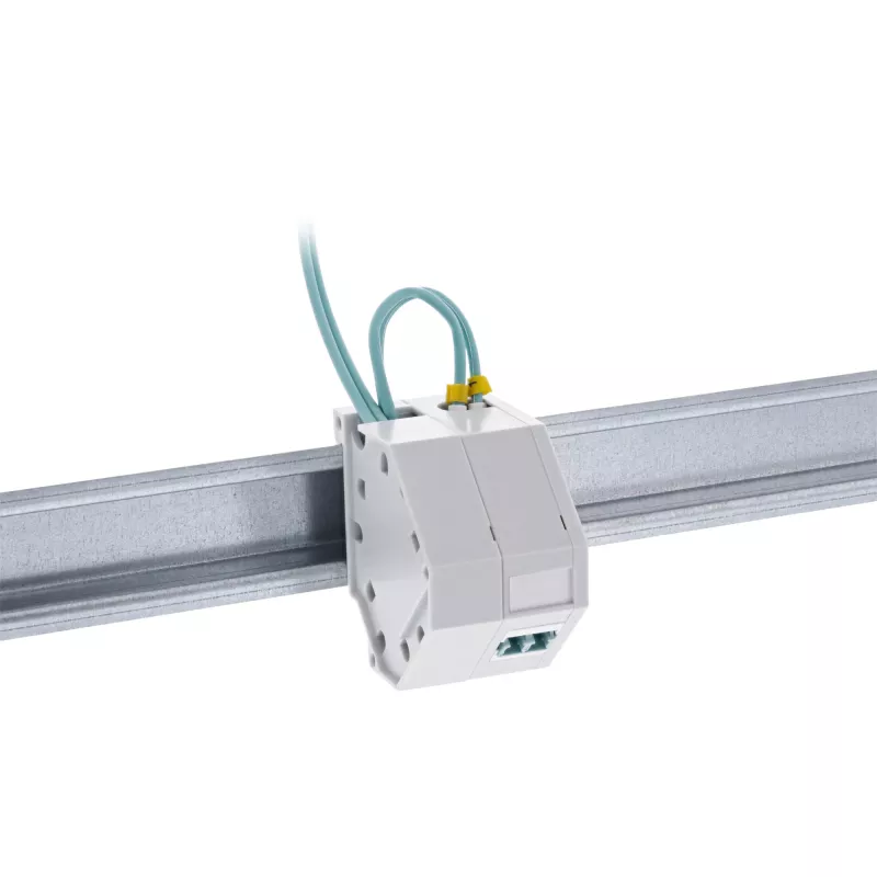 InLine Keystone SNAP-In glasvezel-Keystone-modulehouder, 1-poort voor DIN-rail
