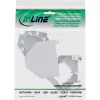 InLine Keystone SNAP-In glasvezel-Keystone-modulehouder, 1-poort voor DIN-rail