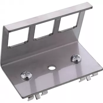 InLine 76203E metalen Keystone Snap-In DIN-railhouder, 3-voudig