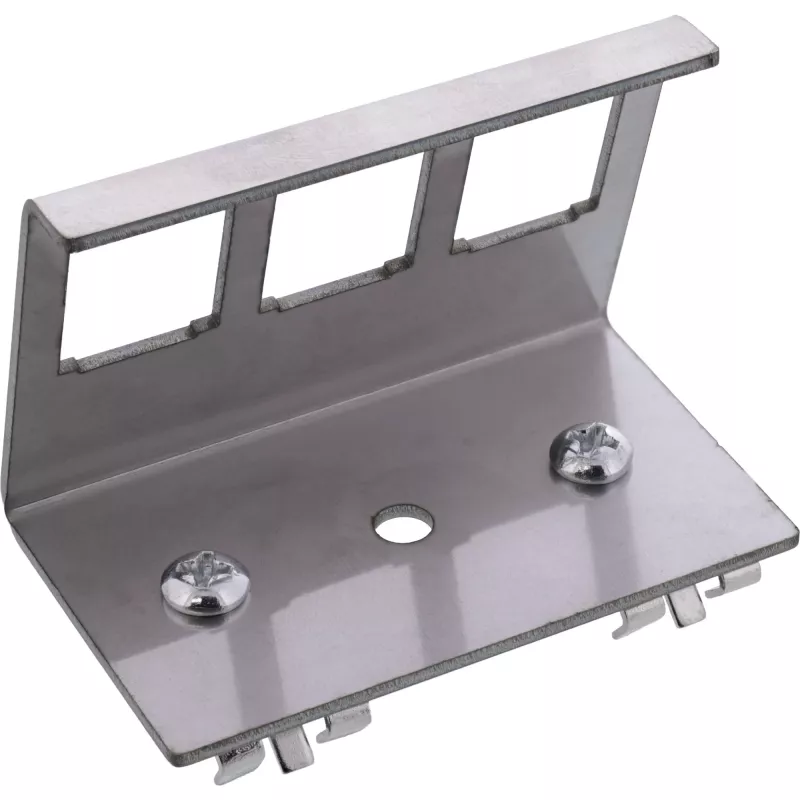 InLine 76203E metalen Keystone Snap-In DIN-railhouder, 3-voudig