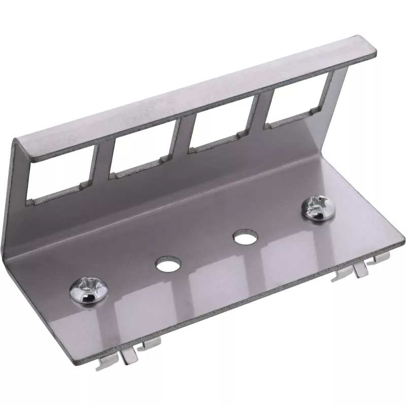 InLine 76203F Metalen Keystone snap-in DIN-rail montagebeugel, 4-voudig