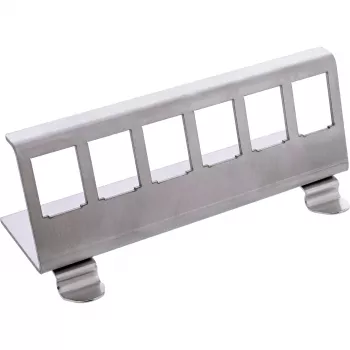 InLine 76203G Metalen Keystone snap-in DIN-rail montagebeugel, 6-poorts
