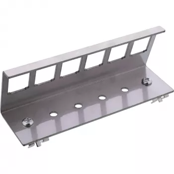 InLine 76203G Metalen Keystone snap-in DIN-rail montagebeugel, 6-poorts