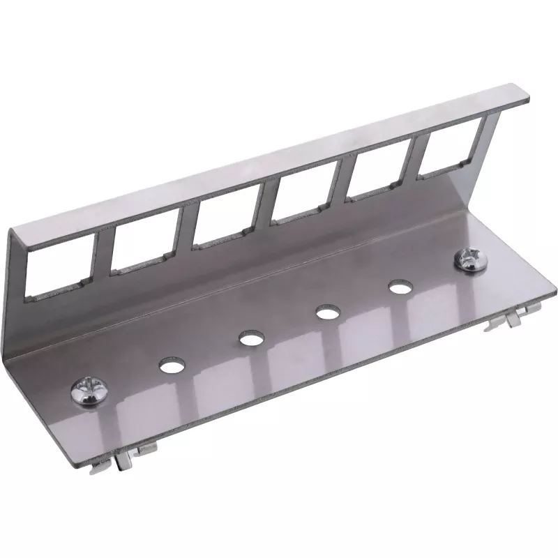 InLine 76203G Metalen Keystone snap-in DIN-rail montagebeugel, 6-poorts
