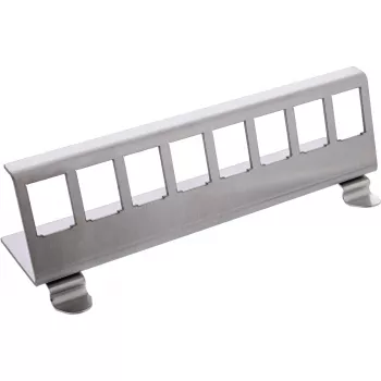 InLine 76203H Metalen Keystone snap-in bevestiging voor DIN-railmontage, 8-poorts