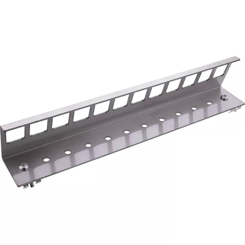InLine 76203I Metalen Keystone snap-in bevestiging voor DIN-rail, 12-poorts
