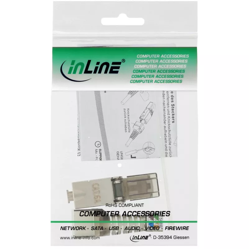 InLine RJ45-stekker Cat.6A 500MHz veldmonteerbaar afgeschermd 76204A