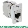 InLine Keystone SNAP-In modulehouder, enkel, metaal, voor vlakke oppervlakken
