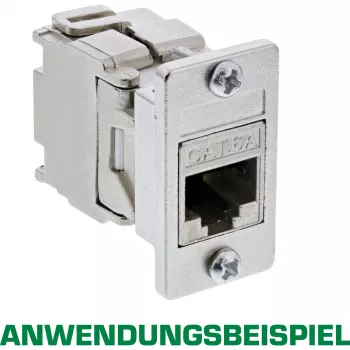InLine Keystone SNAP-In modulehouder, enkel, metaal, voor vlakke oppervlakken