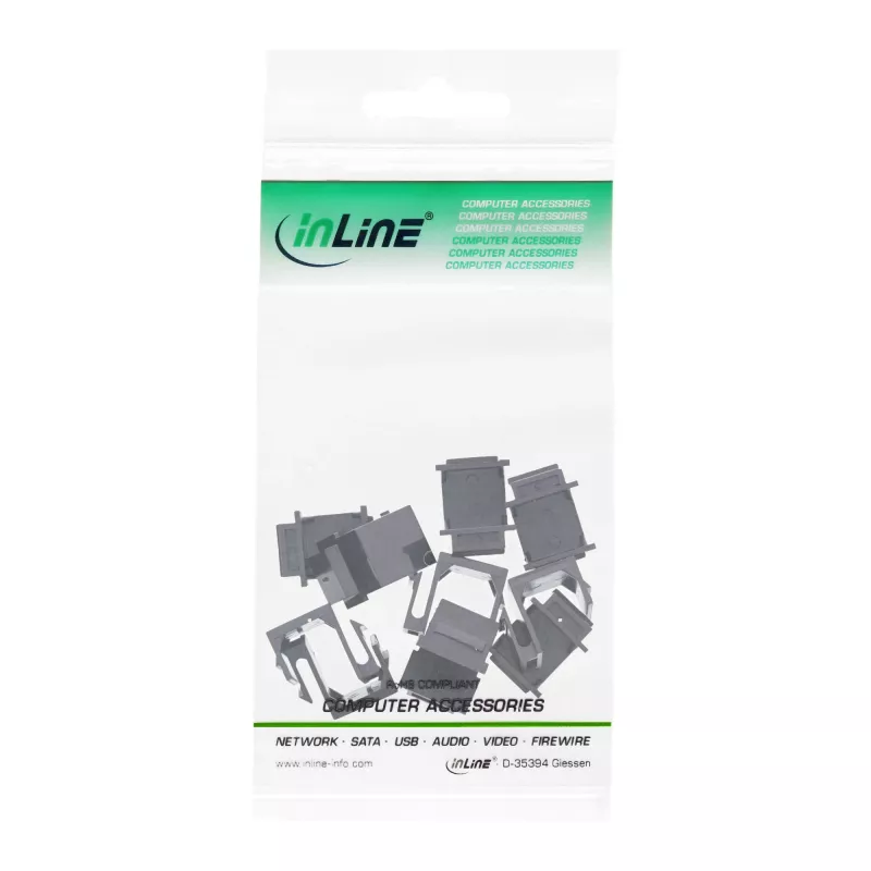 InLine Keystone SNAP-In blindafdekking voor modulesleuf, zwart, 10 stuks