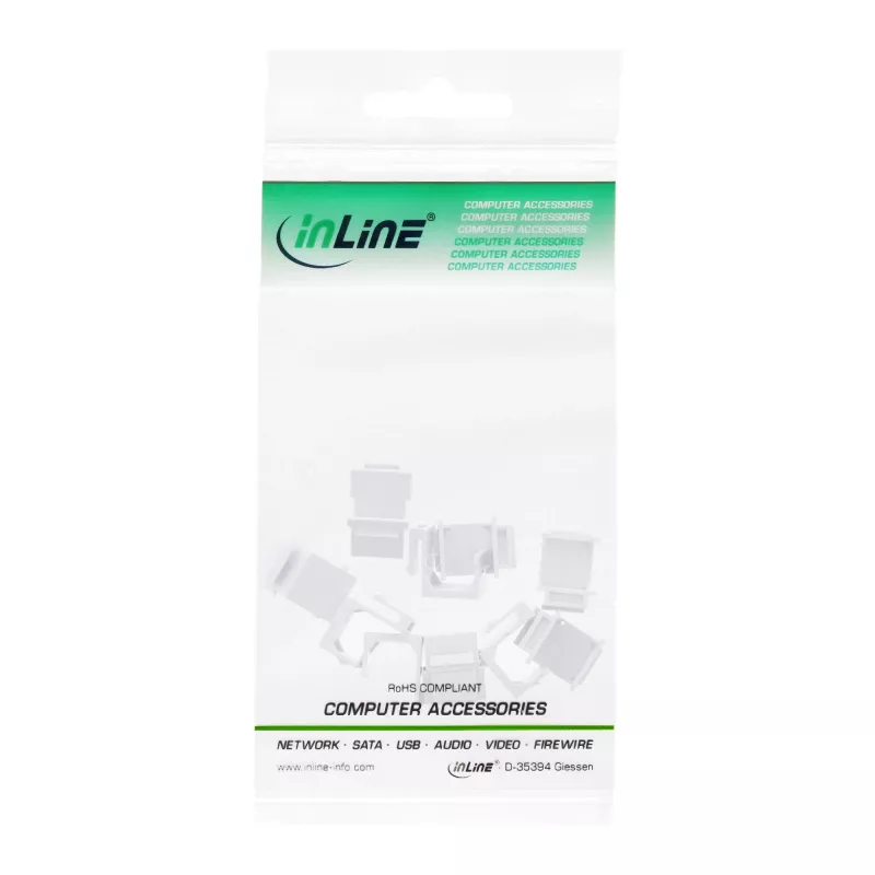 InLine Keystone SNAP-In blindafdekking voor modulesleuf, wit, 10 stuks