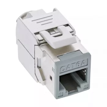InLine Keystone RJ45-bus, afgeschermd, Cat.6A, grijs 8-pack