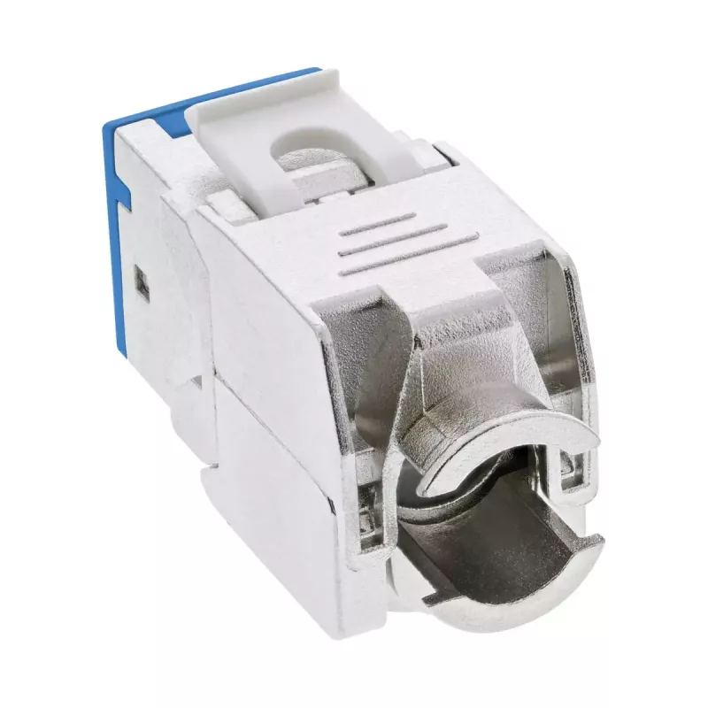 InLine Keystone RJ45-bus, afgeschermd, Cat.6A, blauw 8-pack