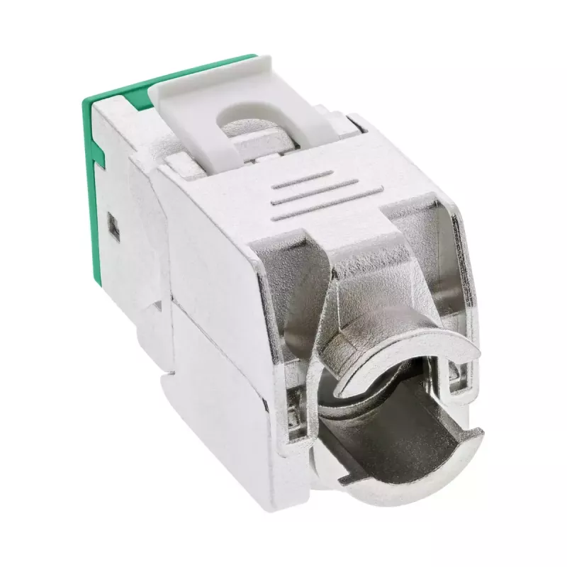 InLine Keystone RJ45-bus, afgeschermd, Cat.6A, groen 8-pack