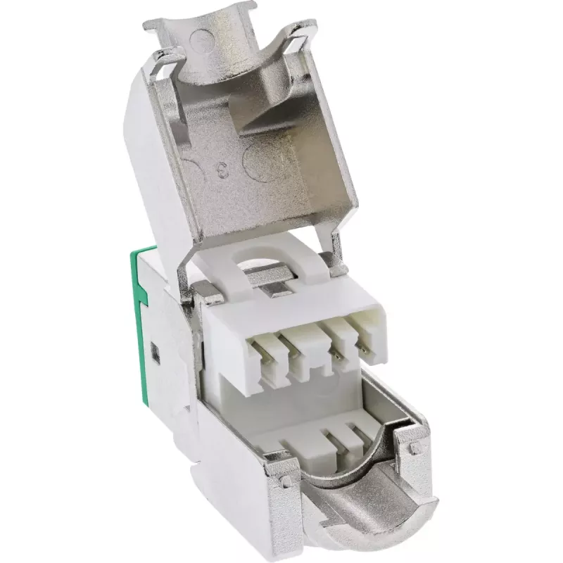 InLine Keystone RJ45-bus, afgeschermd, Cat.6A, groen 8-pack