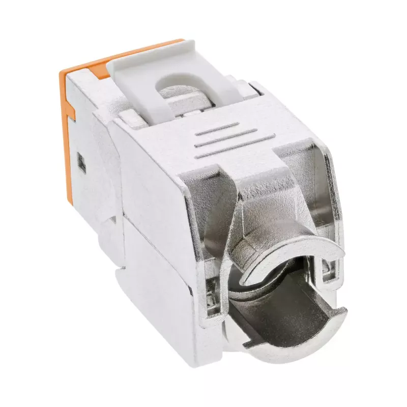 InLine Keystone RJ45-bus, afgeschermd, Cat.6A, oranje 8-pack