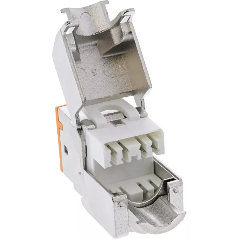 InLine Keystone RJ45-bus, afgeschermd, Cat.6A, oranje 8-pack