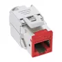 InLine Keystone RJ45-bus, afgeschermd, Cat.6A, rood, 8-pack