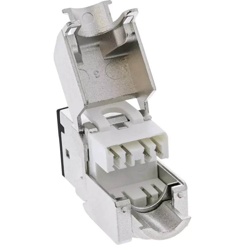 InLine Keystone RJ45-bus, afgeschermd, Cat.6A, zwart, 8-pack
