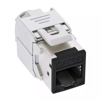 InLine Keystone RJ45-bus, afgeschermd, Cat.6A, zwart, 8-pack