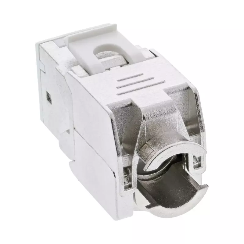 InLine Keystone RJ45-bus, afgeschermd, Cat.6A, wit, 8-pack