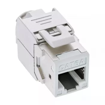 InLine Keystone RJ45-bus, afgeschermd, Cat.6A, wit, 8-pack