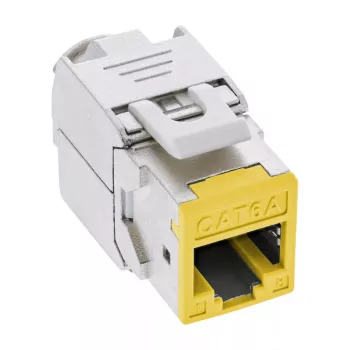 InLine Keystone RJ45-bus, afgeschermd, Cat.6A, geel, 8-pack