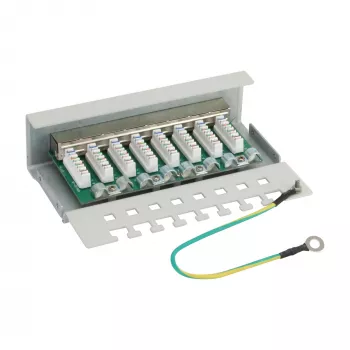 InLine Patchpanel Cat.6 8 poorts voor desktop grijs RAL7035