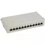 InLine Patchpanel Cat.6 12 poorts tafel-/wandmontage lichtgrijs RAL7035