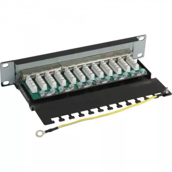 InLine Patchpanel 10 inch Cat.6 12 poorts 1U zwart RAL9005