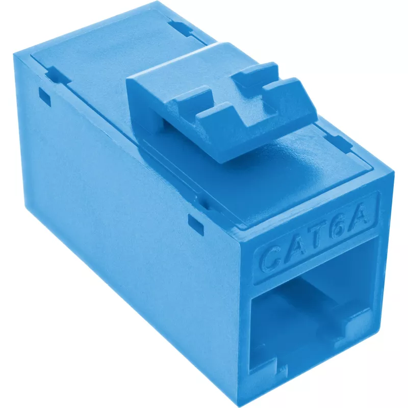 InLine Keystone RJ45-bus, onafgeschermd, Cat.6A, 8-pack, blauw