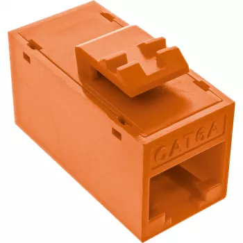 InLine Keystone RJ45-bus/-koppeling, onafgeschermd, Cat.6A, 8-pack, oranje