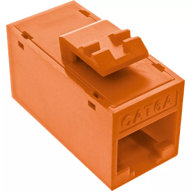 InLine Keystone RJ45-bus/-koppeling, onafgeschermd, Cat.6A, 8-pack, oranje