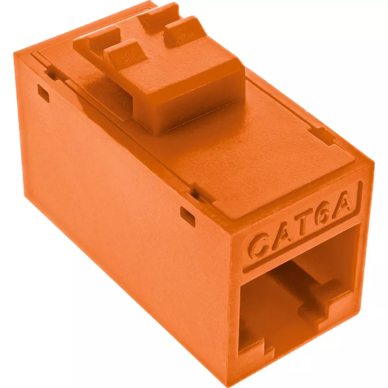 InLine Keystone RJ45-bus/-koppeling, onafgeschermd, Cat.6A, 8-pack, oranje