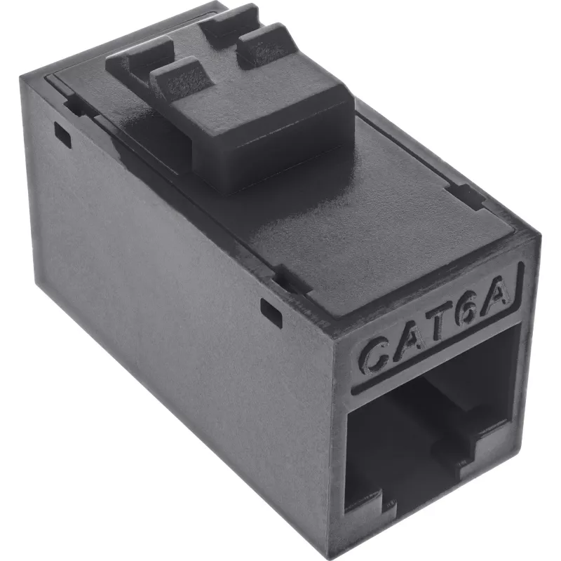 InLine Keystone RJ45-bus, onafgeschermd, Cat.6A, 8-pack, zwart